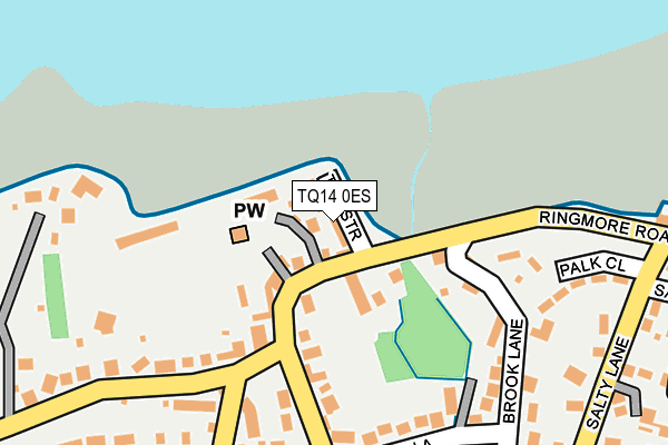 TQ14 0ES map - OS OpenMap – Local (Ordnance Survey)