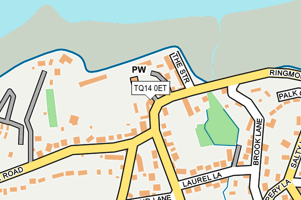 TQ14 0ET map - OS OpenMap – Local (Ordnance Survey)