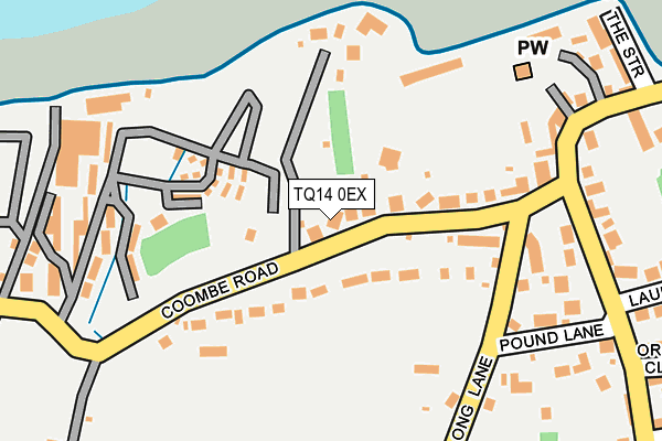 TQ14 0EX map - OS OpenMap – Local (Ordnance Survey)