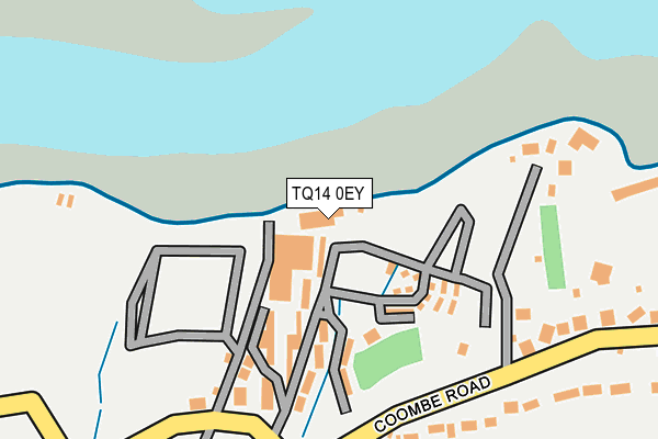 TQ14 0EY map - OS OpenMap – Local (Ordnance Survey)