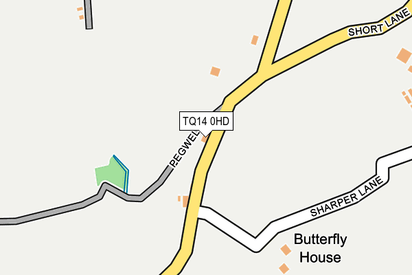 TQ14 0HD map - OS OpenMap – Local (Ordnance Survey)