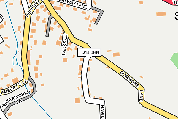 TQ14 0HN map - OS OpenMap – Local (Ordnance Survey)