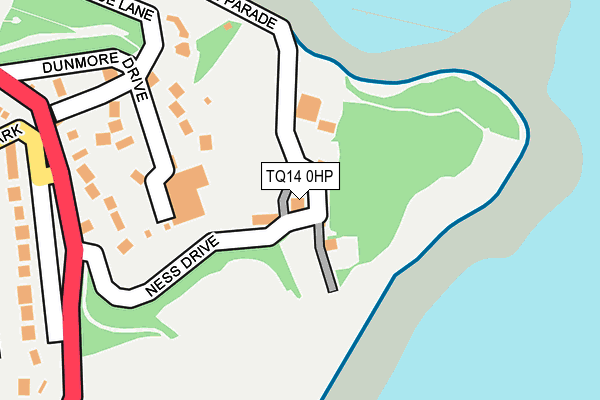 TQ14 0HP map - OS OpenMap – Local (Ordnance Survey)