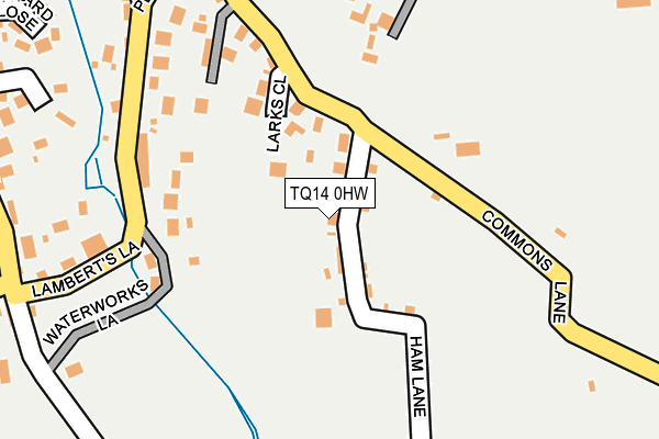 TQ14 0HW map - OS OpenMap – Local (Ordnance Survey)