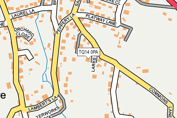 TQ14 0PA map - OS OpenMap – Local (Ordnance Survey)