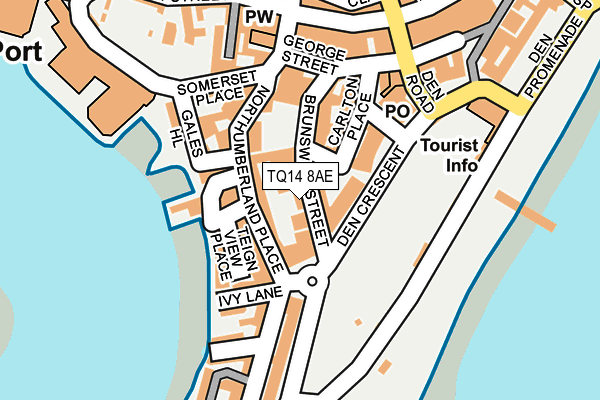 TQ14 8AE map - OS OpenMap – Local (Ordnance Survey)