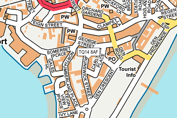 TQ14 8AF map - OS OpenMap – Local (Ordnance Survey)