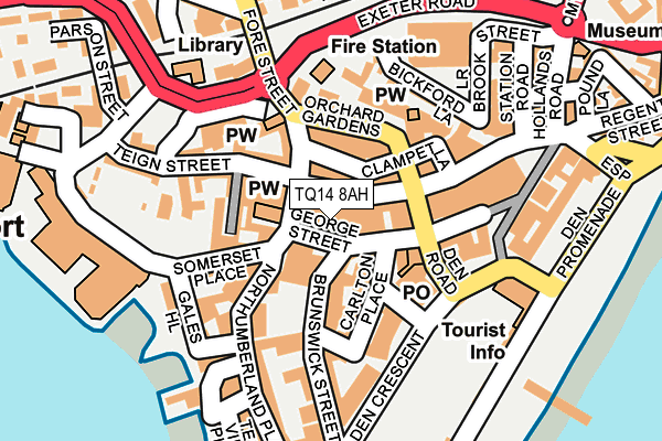 TQ14 8AH map - OS OpenMap – Local (Ordnance Survey)