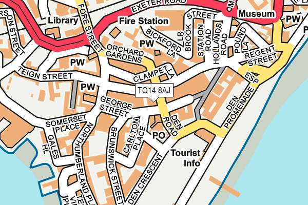 TQ14 8AJ map - OS OpenMap – Local (Ordnance Survey)