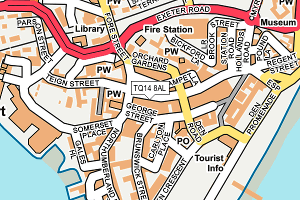 TQ14 8AL map - OS OpenMap – Local (Ordnance Survey)