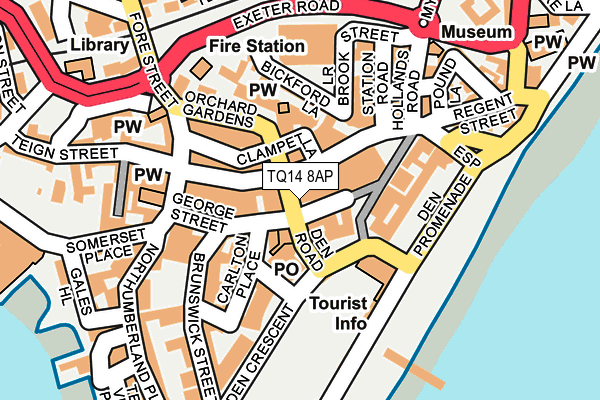 TQ14 8AP map - OS OpenMap – Local (Ordnance Survey)