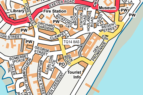 TQ14 8AS map - OS OpenMap – Local (Ordnance Survey)