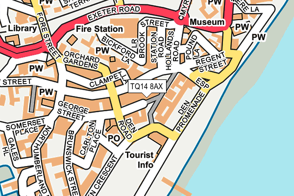 TQ14 8AX map - OS OpenMap – Local (Ordnance Survey)
