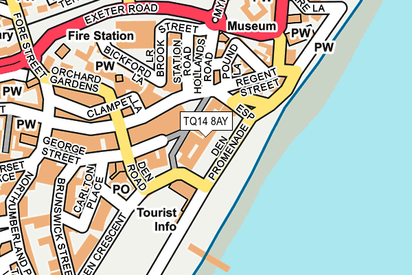 TQ14 8AY map - OS OpenMap – Local (Ordnance Survey)