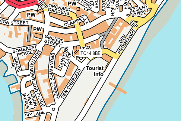 TQ14 8BE map - OS OpenMap – Local (Ordnance Survey)
