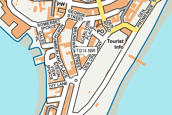 TQ14 8BR map - OS OpenMap – Local (Ordnance Survey)