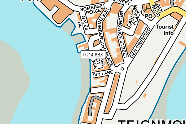 TQ14 8BX map - OS OpenMap – Local (Ordnance Survey)