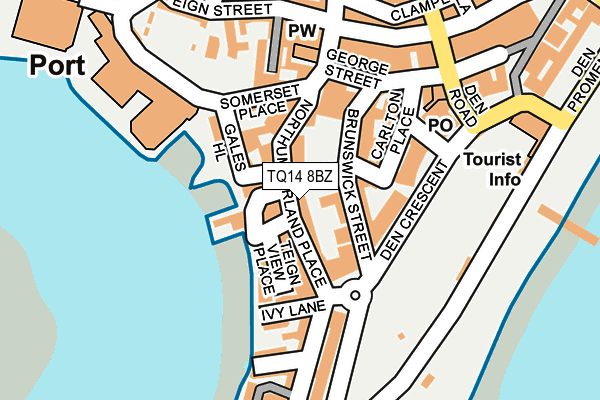 TQ14 8BZ map - OS OpenMap – Local (Ordnance Survey)