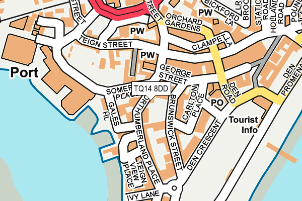 TQ14 8DD map - OS OpenMap – Local (Ordnance Survey)