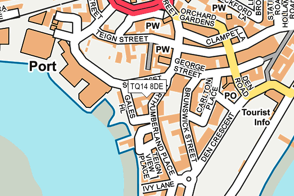 TQ14 8DE map - OS OpenMap – Local (Ordnance Survey)