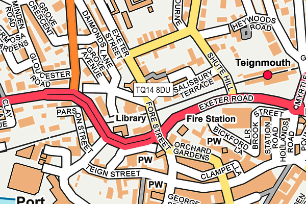 TQ14 8DU map - OS OpenMap – Local (Ordnance Survey)