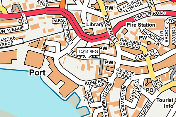 TQ14 8EG map - OS OpenMap – Local (Ordnance Survey)