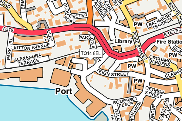 TQ14 8EL map - OS OpenMap – Local (Ordnance Survey)