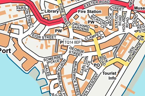 TQ14 8EP map - OS OpenMap – Local (Ordnance Survey)