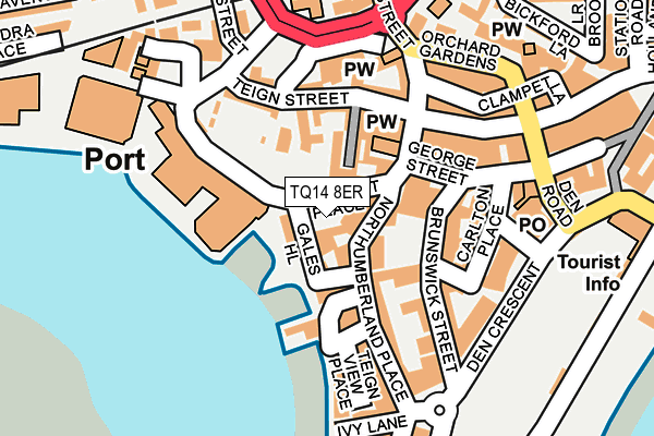 TQ14 8ER map - OS OpenMap – Local (Ordnance Survey)