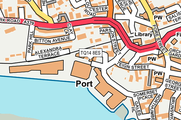 TQ14 8ES map - OS OpenMap – Local (Ordnance Survey)