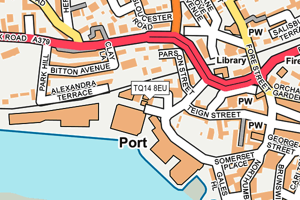 TQ14 8EU map - OS OpenMap – Local (Ordnance Survey)