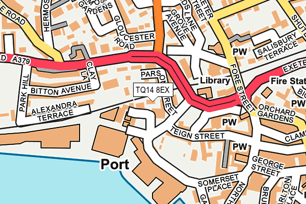 TQ14 8EX map - OS OpenMap – Local (Ordnance Survey)