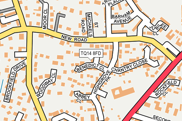 TQ14 8FD map - OS OpenMap – Local (Ordnance Survey)