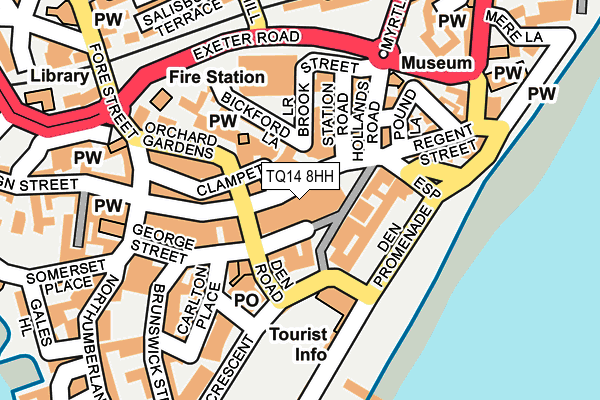 TQ14 8HH map - OS OpenMap – Local (Ordnance Survey)