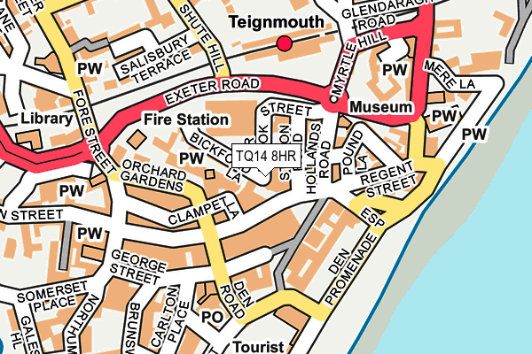 TQ14 8HR map - OS OpenMap – Local (Ordnance Survey)
