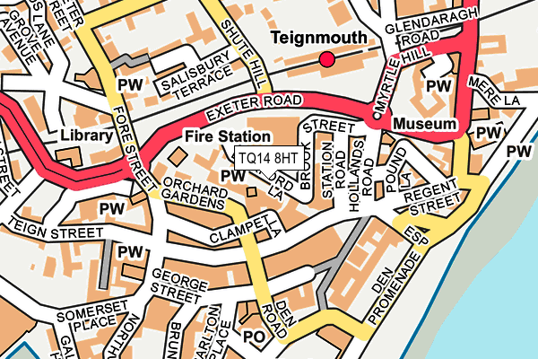 TQ14 8HT map - OS OpenMap – Local (Ordnance Survey)