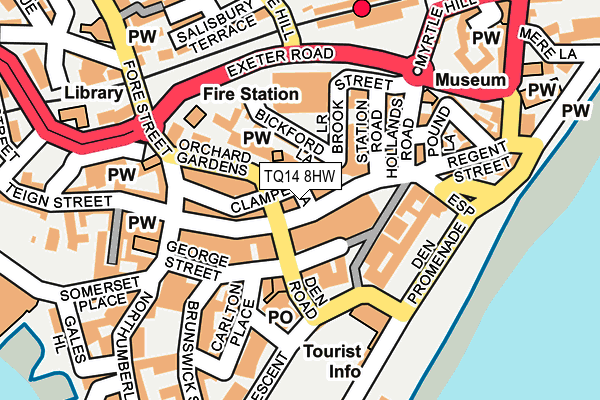 TQ14 8HW map - OS OpenMap – Local (Ordnance Survey)