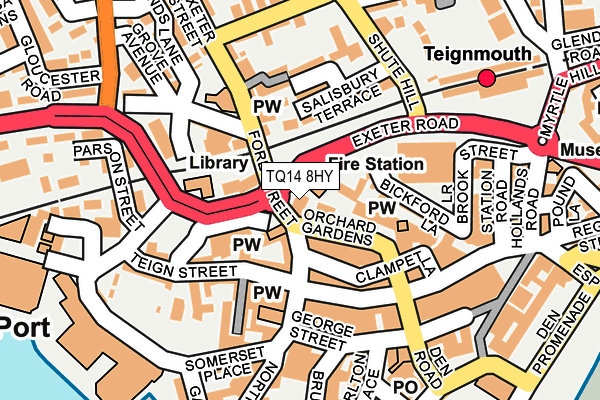 TQ14 8HY map - OS OpenMap – Local (Ordnance Survey)