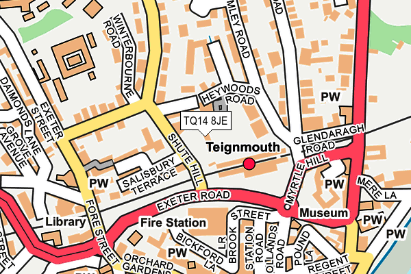 TQ14 8JE map - OS OpenMap – Local (Ordnance Survey)
