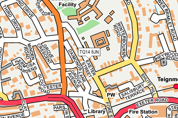 TQ14 8JN map - OS OpenMap – Local (Ordnance Survey)