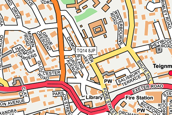 TQ14 8JP map - OS OpenMap – Local (Ordnance Survey)
