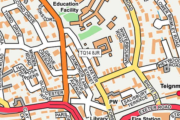 TQ14 8JR map - OS OpenMap – Local (Ordnance Survey)