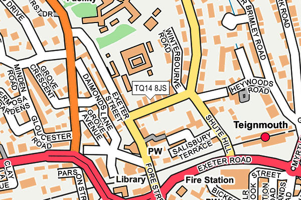 TQ14 8JS map - OS OpenMap – Local (Ordnance Survey)