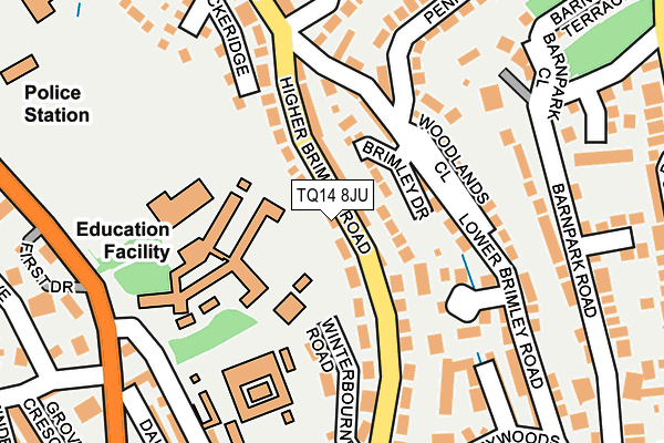 TQ14 8JU map - OS OpenMap – Local (Ordnance Survey)