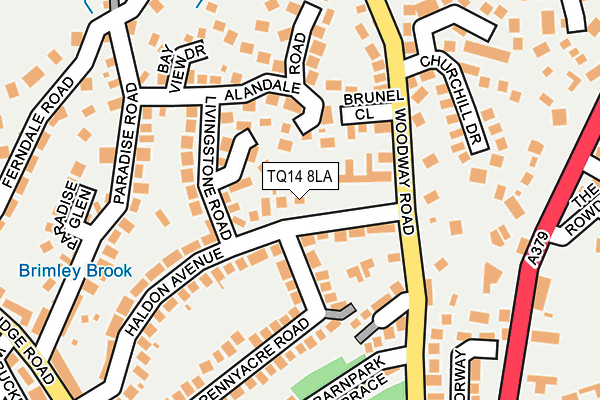 TQ14 8LA map - OS OpenMap – Local (Ordnance Survey)