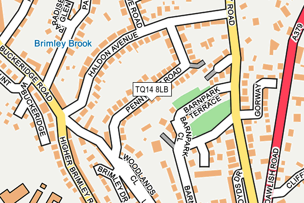 TQ14 8LB map - OS OpenMap – Local (Ordnance Survey)