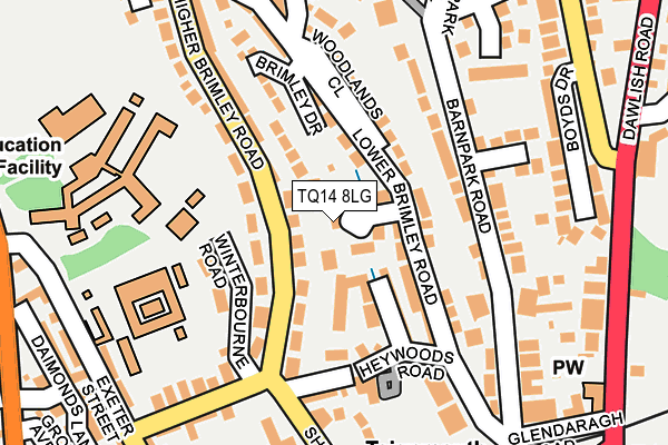 TQ14 8LG map - OS OpenMap – Local (Ordnance Survey)