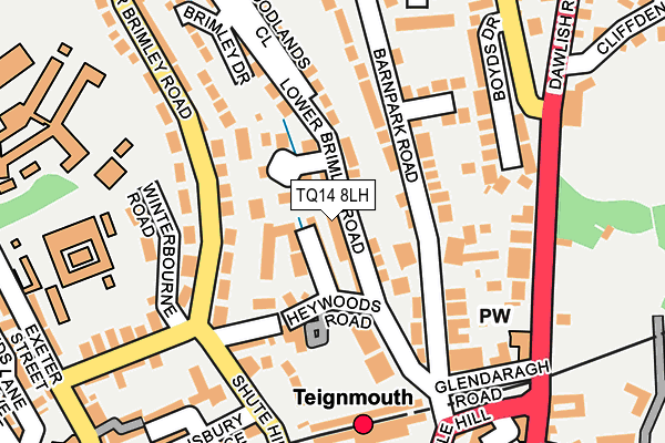 TQ14 8LH map - OS OpenMap – Local (Ordnance Survey)