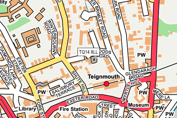 TQ14 8LL map - OS OpenMap – Local (Ordnance Survey)