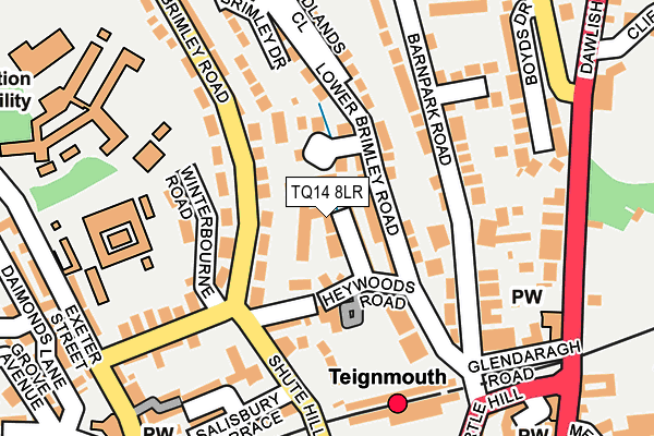 TQ14 8LR map - OS OpenMap – Local (Ordnance Survey)